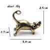 Vintage Brass Cute Cartoon Rat Car Keychain Pendants Copper Long Tail Mouse Key Ring Hanging Trinkets Chinese Rat New Year