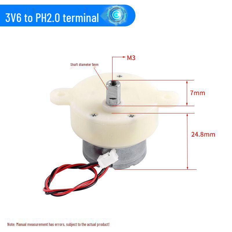 Редукторный двигатель 300 3В-6В для робота, вращающихся поделок, электрического светового короба - Низкая скорость