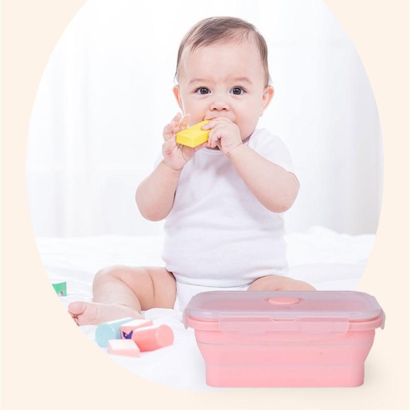 Эффективные силиконовые ланч-боксы, можно мыть в посудомоечной машине, маленькие контейнеры для хранения, идеально подходят для кемпинга