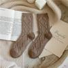 Вязаные Мягкие Толстые Повседневные Винтажные Кашемировые Шерстяные Длинные Носки Женские Однотонные Носки Зимние Теплые