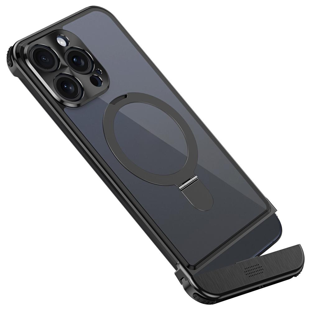 Для iPhone 13 Pro Ароматерапевтический чехол Магнитное кольцо-подставка Акриловая+Алюминиевый сплав крышка