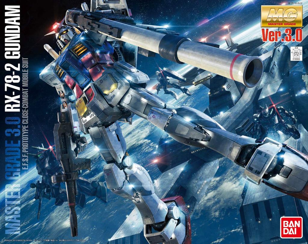 BANDAI SPIRITS MG Мобильный доспех Гандам Гандам Масштаб Пластиковая модель-конструктор RX-78-2 Вер.3.0 1/100 Предварительно окрашенный