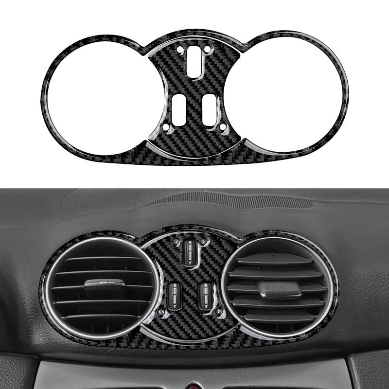 For Mercedes Benz CLK C209 A209 (2002-2010) Trim Accessories. Carbon Fiber Interior Sticker. Car Center Console Air Vent Panel.