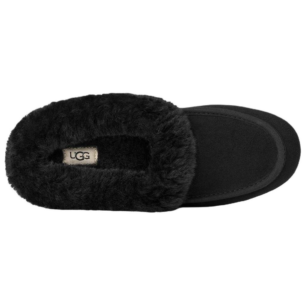 UGG Ansley Slip-On Versatile Rubber Sole Anti-Wear Closed-Toe Slippers Women Slippers Black 1171391-BLK