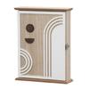 Wooden With Wall Key Cabinet Mail Slot Bucolic Home Organizers Space Saving Design Natural Finish Concealed Storage Compartment For Entryway