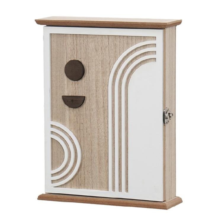 Wooden With Wall Key Cabinet Mail Slot Bucolic Home Organizers Space Saving Design Natural Finish Concealed Storage Compartment For Entryway