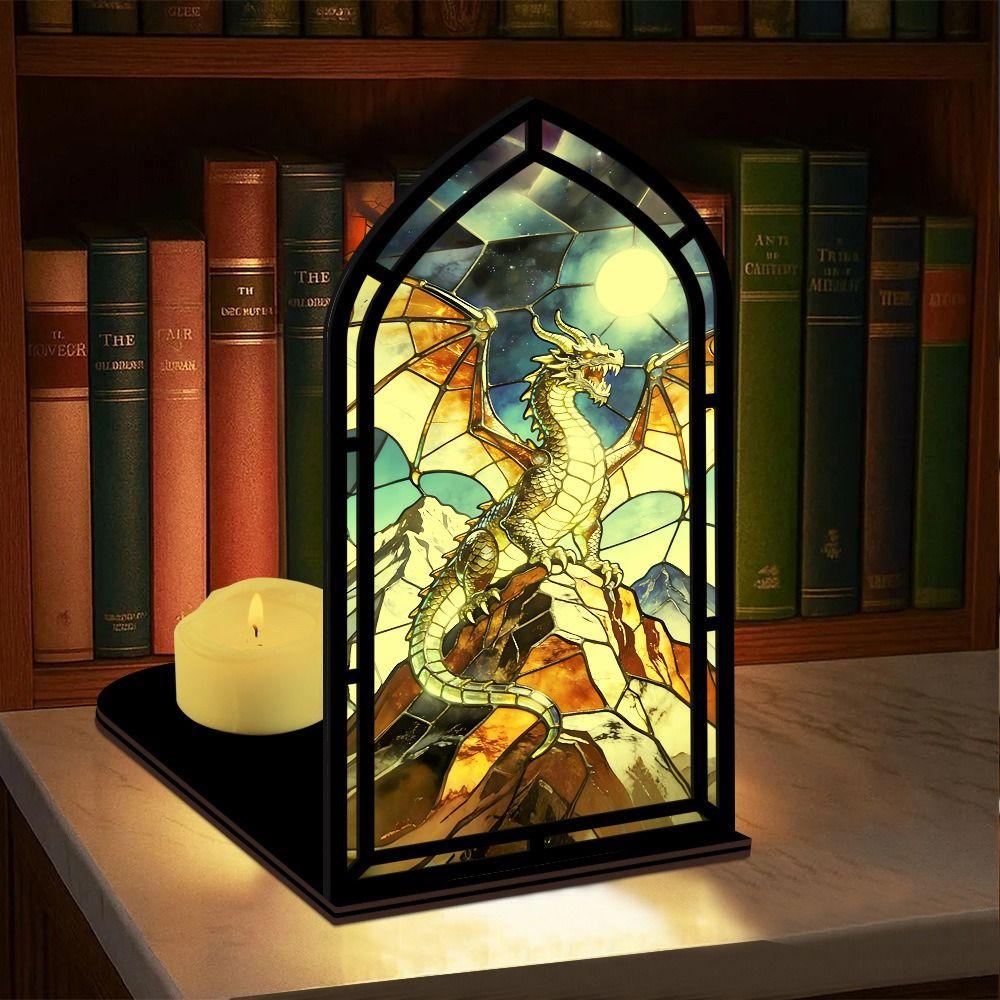 Acrylic Book Nook Gothic Arch Design Light-transmitting Table Setting  Bedroom Decor