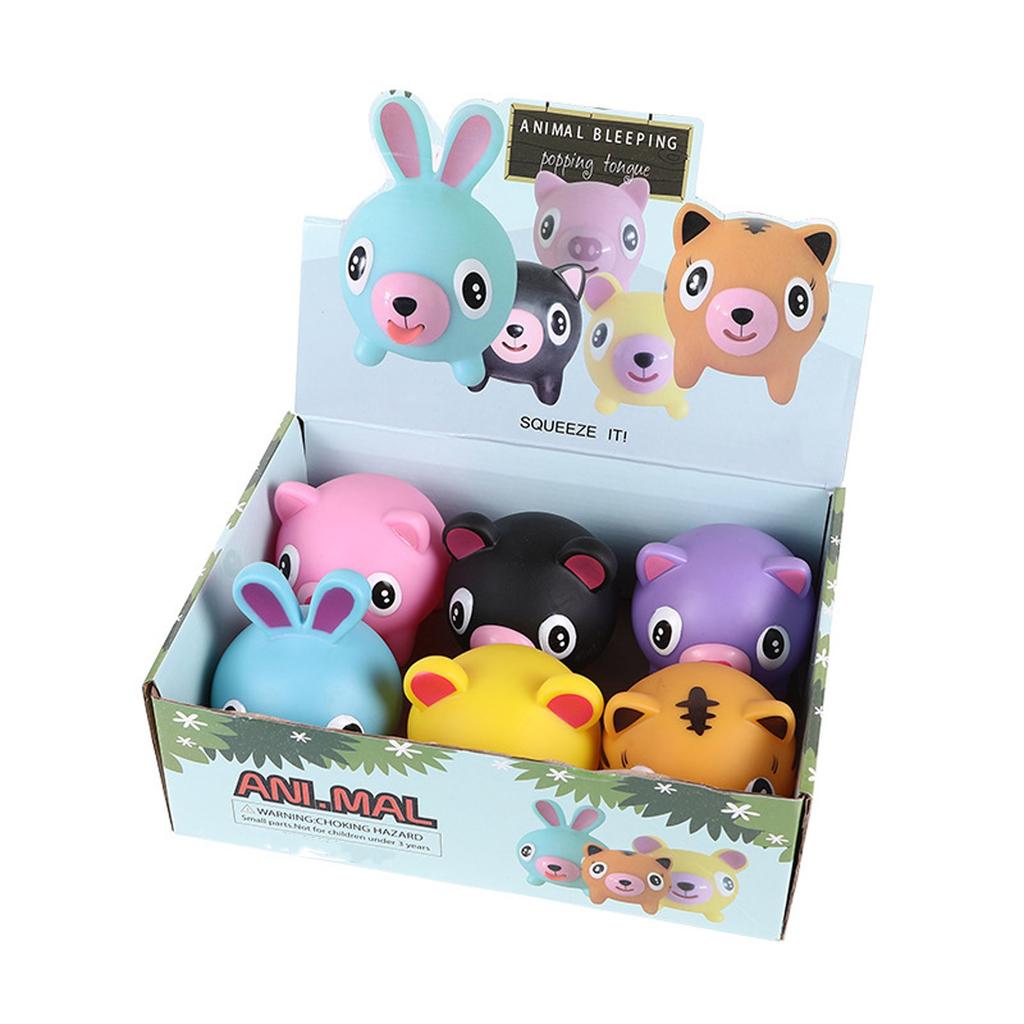 Стресс с куклами, высовывающими язык, Творческий релиз, Игрушки для снятия стресса, Музыка для щипков, Звук, Животные, Смешные и милые подарки