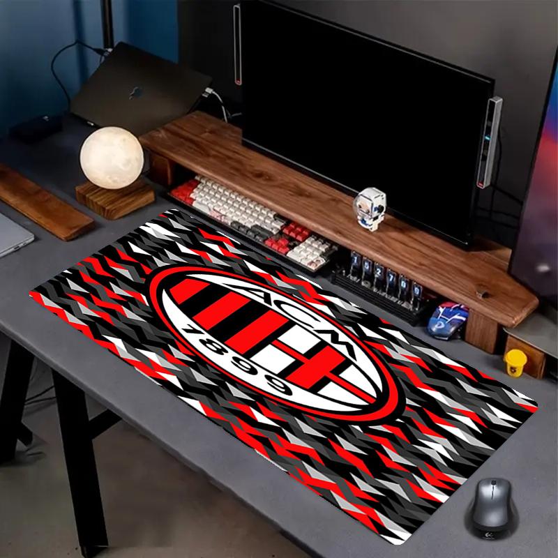 AC Milan Theme Mouse Pad, Non Slip Rubber Base, Multifunctional Office & Home Decor, Perfect for Workspace Personalization.
