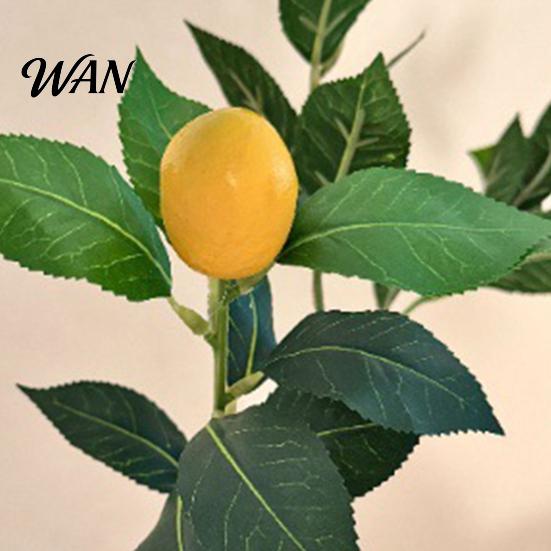 Zero Care Faux Fruit Branch Artificial Lemons Tree Branches Greenery Stems with Lifelike Lemon Fruits Realistic High Simulation Fake Plants