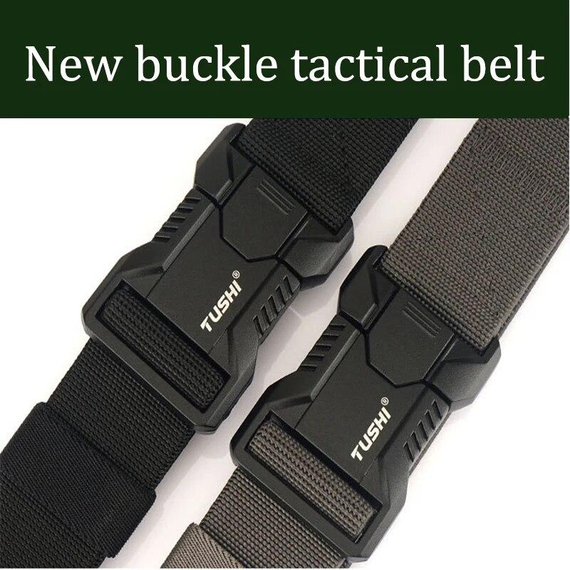 Мужской тканевый ремень, холст, военный тактический ремень, мужской повседневный черный рабочий эластичный пояс для джинсов, мужской ремень BD003