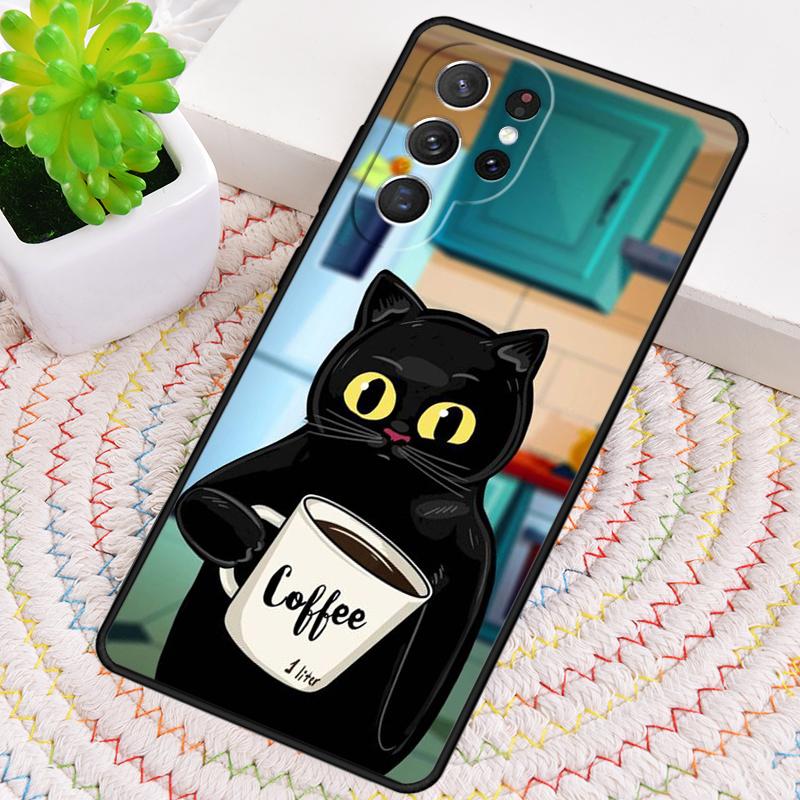 Милый животный кот Кофе Чехол для телефона Samsung Galaxy note 10 pro S26 Ultra S23 S24 FE S25 S21 S22 PLUS противоударный Чехол