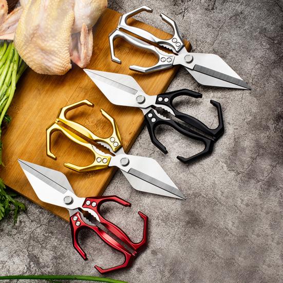 Кухонные ножницы из нержавеющей стали Сверхпрочные кухонные ножницы для мяса, рыбы, птицы Коммерческое кухонное оборудование
