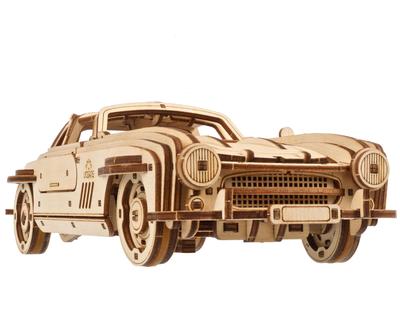Ugears Wing Door Sports Coupe 70205 Деревянный Без клея и инструментов 3D Инструкции по сборке Включены Головоломка, Требуется, Головоломка,