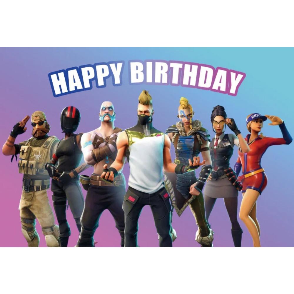 Игровой автомат Fortnition Декорации для дня рождения Набор посуды на 10 человек Задний фон Воздушный шар с альпакой Для детского праздника