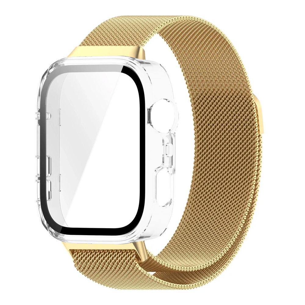 Чехол для ПК + Металлический миланский ремешок для Huawei Watch Fit 3/4/4 Pro Защитный бампер для экрана Удобный ремешок для Huawei Watch Fit 4 Pro