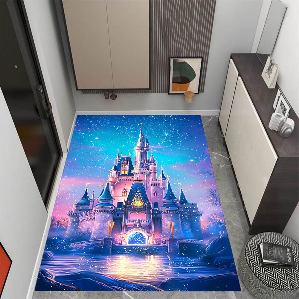 Frozen Olaf Cartoon Theme Non-Slip Rug - Made of polyester, suitable for home décor, bedrooms, living rooms, entryways, and studios.