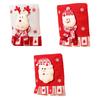Chair Covers Dining Room Chair Back Cover Slipcover Santa Snowman Elk Pattern for Christmas Holiday Festival Decoration