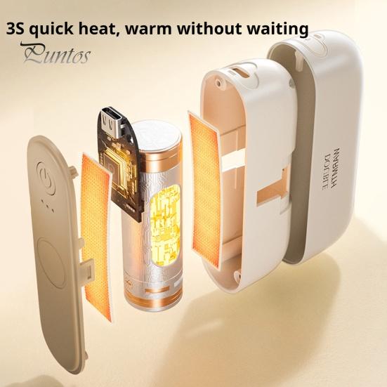 Магнитная грелка с быстрым нагревом, регулируемая температура, перезаряжаемый карманный обогреватель, зимняя грелка с 3 настройками температуры