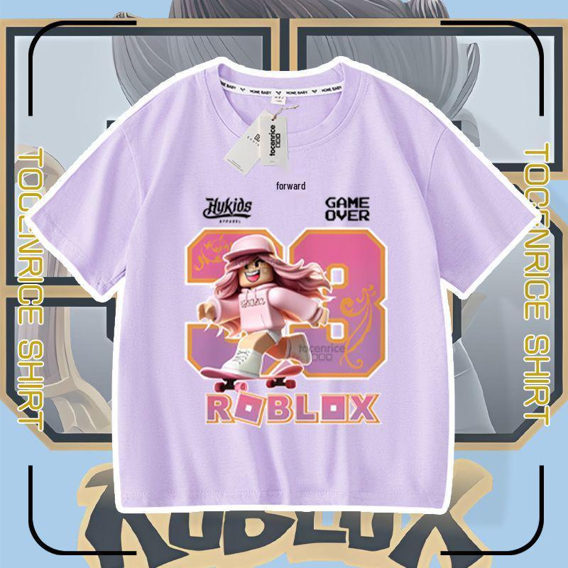 Roblox Периферия Унисекс Свободная Повседневная Футболка