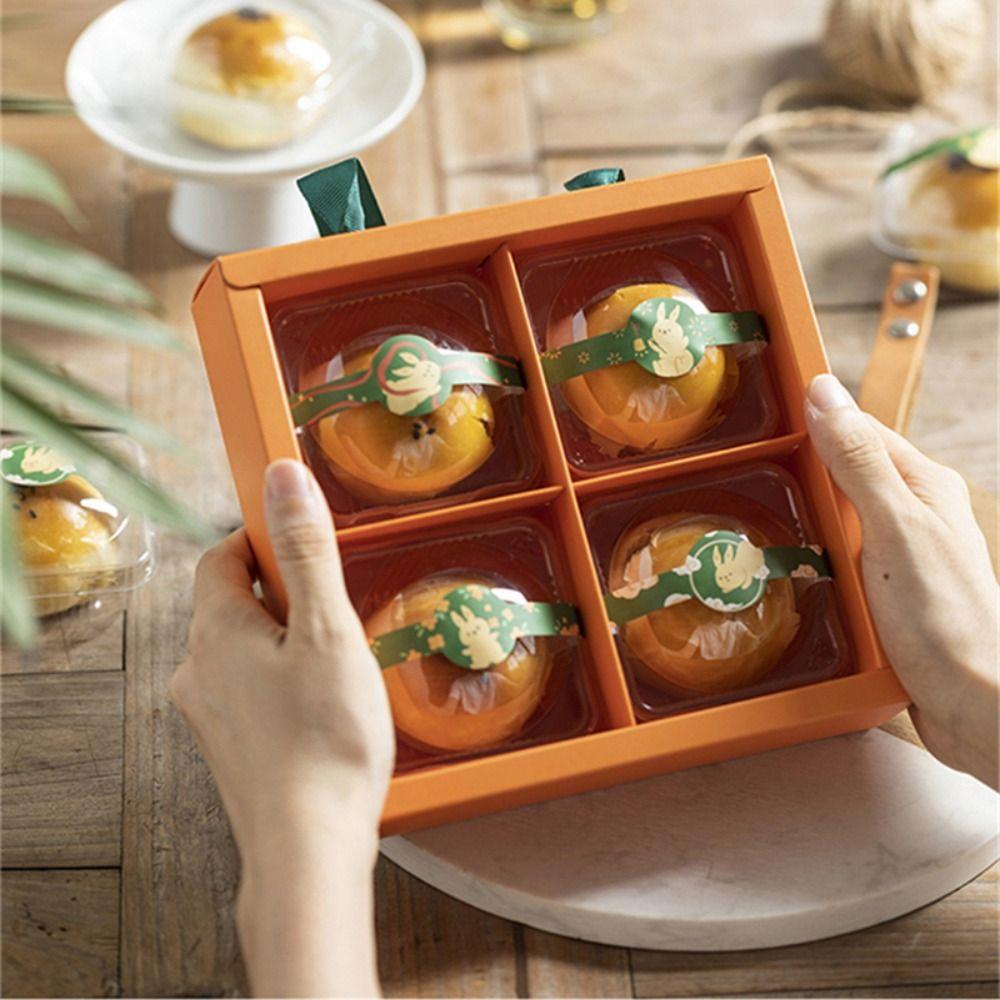 Сделай сам Упаковочные коробки для лунных пряников Процесс бронзирования Коробка для десертов и подарков Изысканная Упаковка для выпечки