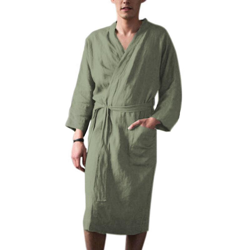 Men's Spring/Summer Three-Quarter Sleeve Muslim Robe