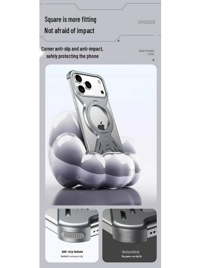 Магнитный вращающийся алюминиевый чехол для iPhone 17 Pro Max - Ударопрочный, с теплоотводом, Совместимый с трансграничной доставкой