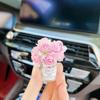 Car Decoration Ornament Cute Simulation Rose Flower Vase Auto Dashboard Decoration Gadgets For Woman Car Accessories
