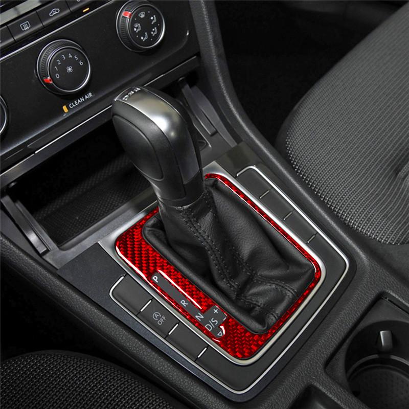 Автомобильные аксессуары для Volkswagen VW Golf 7 GTI MK7 2014-стайлинг автомобиля, внутренние красные наклейки из углеродного волокна