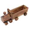 Wooden Flower Pot Cartoon Train Shape Good Ventilation Succulent Flower Pot Decoration for Garden Home Office