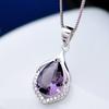 BELLA BOX Hot-selling Purple Water Shape Temperament Classic Necklaces Pendants For Women Wedding Engagement Female Gifts Jewelry