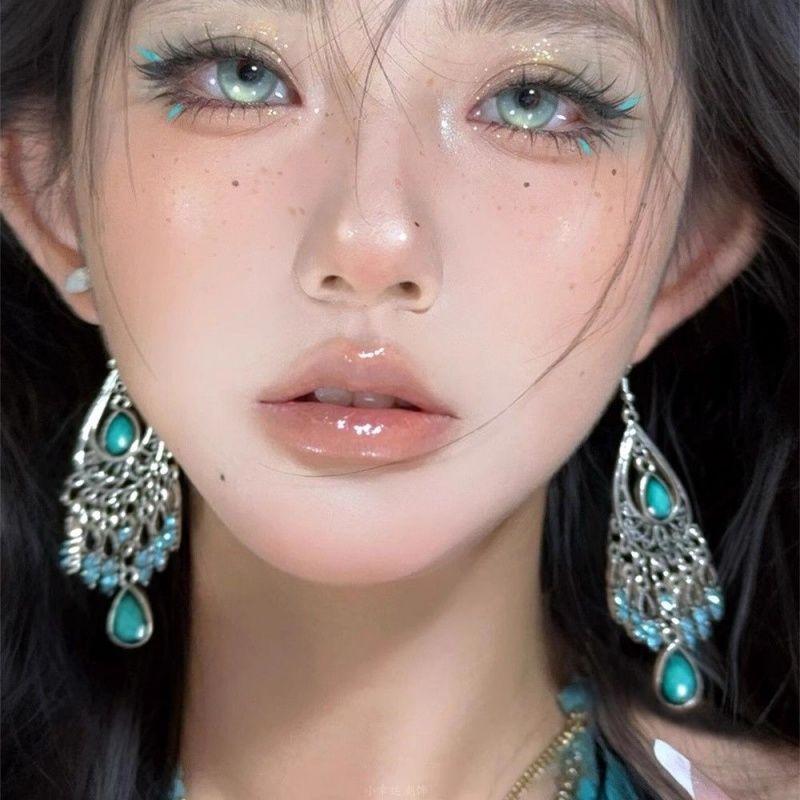 Новый китайский стиль, серьги-крючки с бриллиантами в форме капли воды с бахромой, модные этнические серьги, легкая роскошь, высокое качество, индивидуальность, темперамент