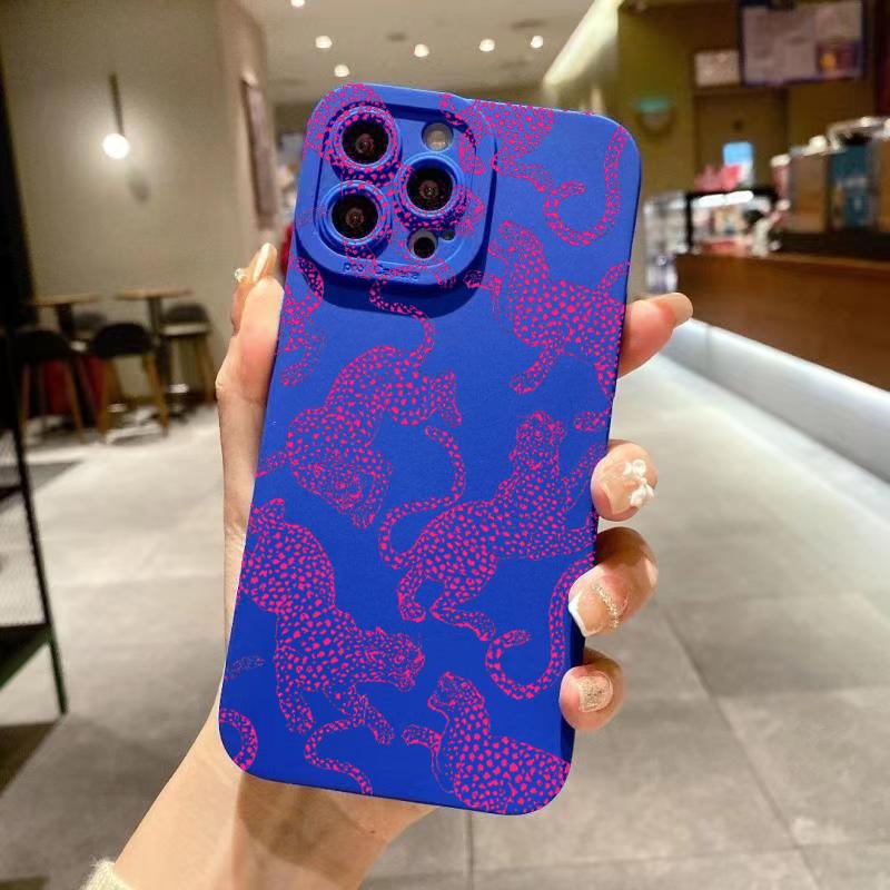 Чехол для телефона с принтом розового леопарда для iPhone 17 16 15 Pro Max 14 13 12 11 XS XR 7 8 Plus 16E Ударопрочный мягкий силиконовый чехол
