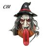 Halloween Party Table Decor Long Tongue Witch Pumpkin Ornament, Spooky Gothic Desktop Resin Tabletop Decorations Figurine, Collectible Decoration for