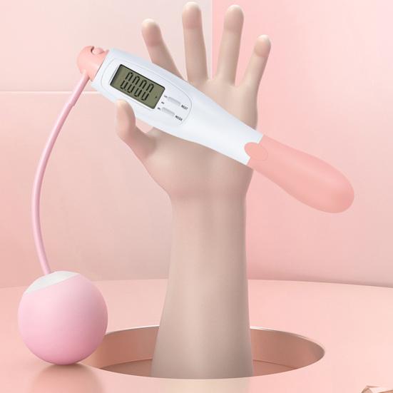 1 Pair Big Ball Jump Rope LCD Screen Four Modes Non-Slip Handle Exercise Fitness Equipment Free Adjustable Smart