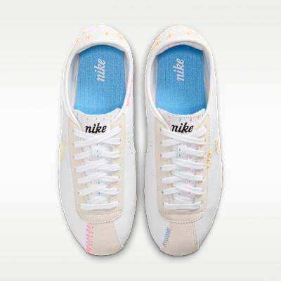 Женские кроссовки Nike Cortez Кожаные Белые Кокосовое Молоко (Женский) Белый/Кокосовое молоко/Университетский синий/Черный