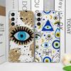 Чехол для телефона с принтом Синий Глаз Удачи Синий Глаз Зла для Samsung Galaxy A14 A16 A55 A54 A36 A53 A13 A15 A25 A52 5G Прозрачные Мягкие Чехлы Fundas