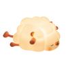 Cute Big Face Rabbit Silicone Night Light - Touch Sensor LED Lamp With Timer-Rechargeable Tap Control LED Lamp For Kids Bedroom
