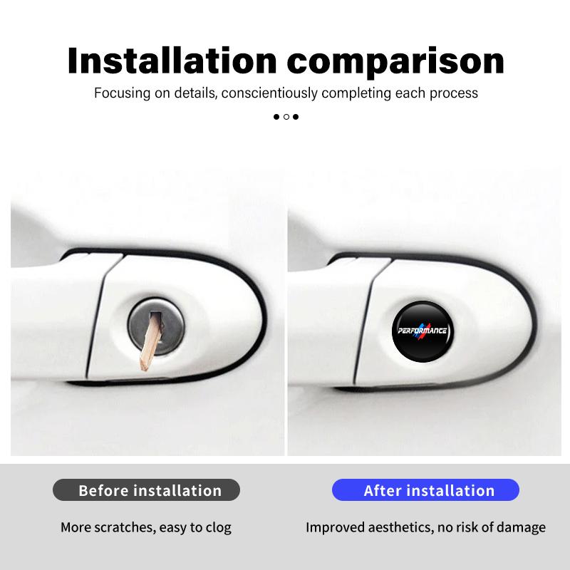 For BMW 5SG30 Car Door Keyhole Sticker Lock Protector Lock Core Decal Accessories For BMW M3 M5 X3 E93 F10 F20 F30 F40 F15 F25 F26 F31 F49 F86