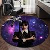 Gothic Beauty Portrait round carpet Chair cushion Round Entryway Rug, Soft Round Rugs for Living Room, Bedroom, Circle Carpet decor gifts