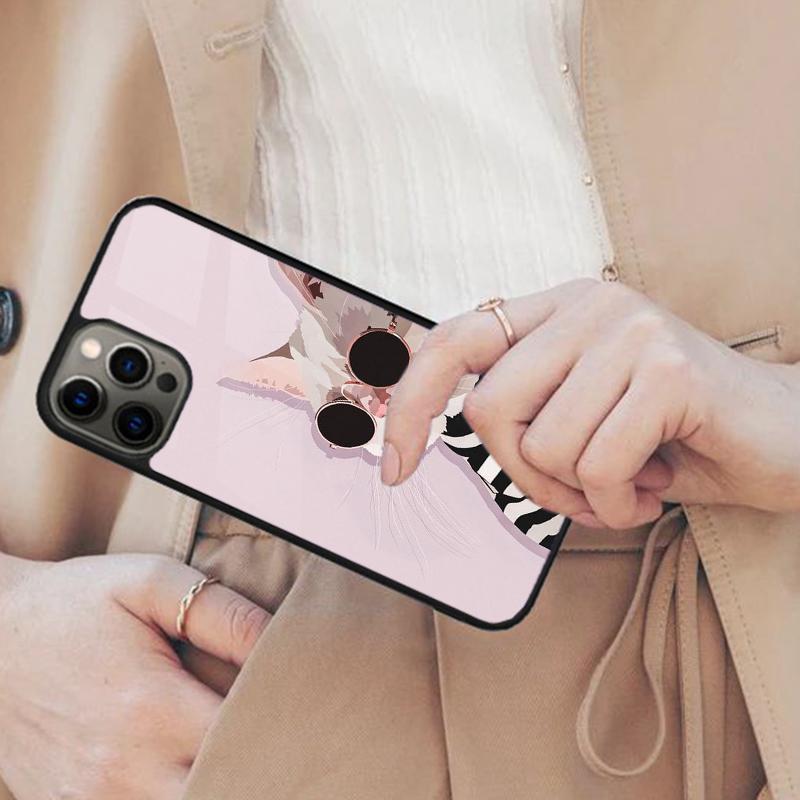 Cartoon Cute Cat Magnetic Phone Case For APPLE iPhone 17 Air 16 14 13 12 Pro Max 15 Plus Wireless Charge With MagSafe Cover