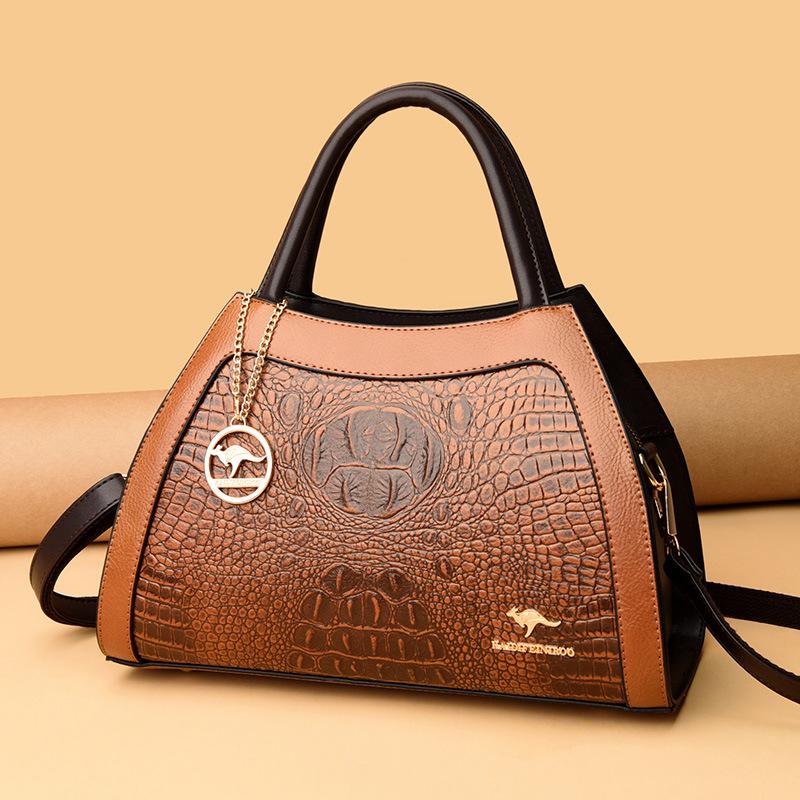 Сумка через плечо с винтажным принтом аллигатора, женская сумка-тоут