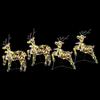 LED Reindeer 4 pcs. 80 LEDs Multicolor 44 x 18 x 65.5 cm PET