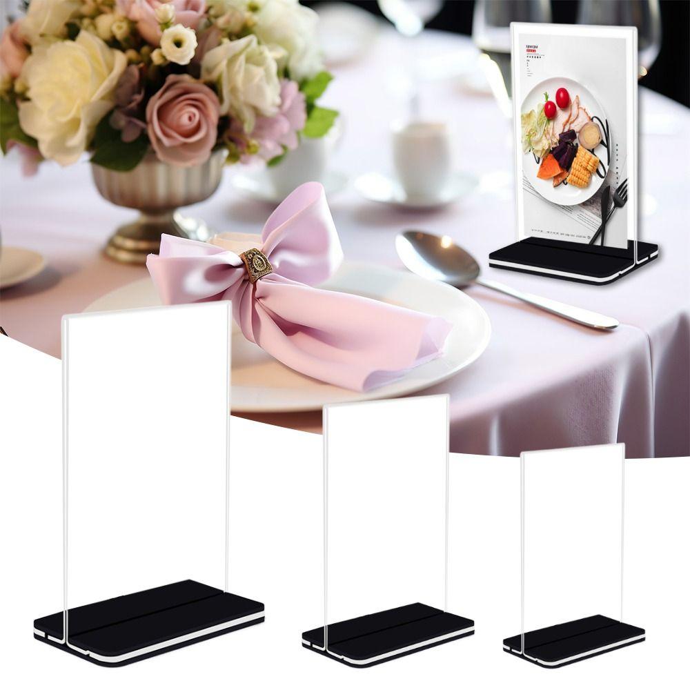 A4 A5 A6 Wine Catalog Menu Display Stand Acrylic Panel Table Card Sign Holder