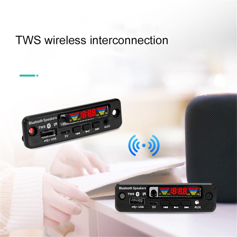 DC 3.7V-5V MP3 Decoder Board Wireless Bluetooth 5.0 Car MP3 Player Kit Support USB AUX TF FM Radio Call Recording Module
