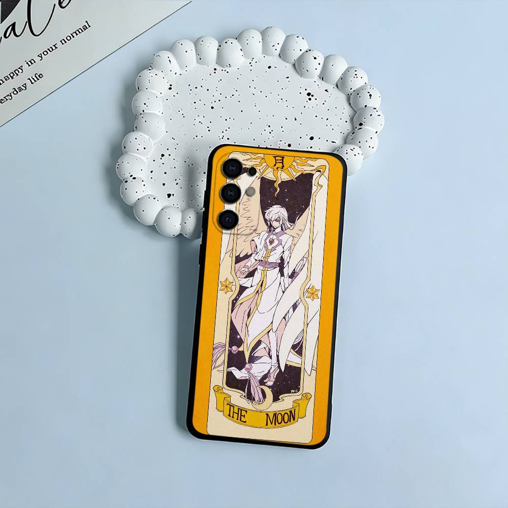 Аниме-карты-девушка-сакура Чехол для телефона Samsung S25, S24, S21, S22, S23, S30, Ultra, S20, Plus, Fe, Lite, Черный Мягкий Силикон