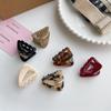 French Triangle Acetate Small Hair Claw For Women Girl Sweet Hair Ornament Mini Claw Clip Hairpin Hair Accessory