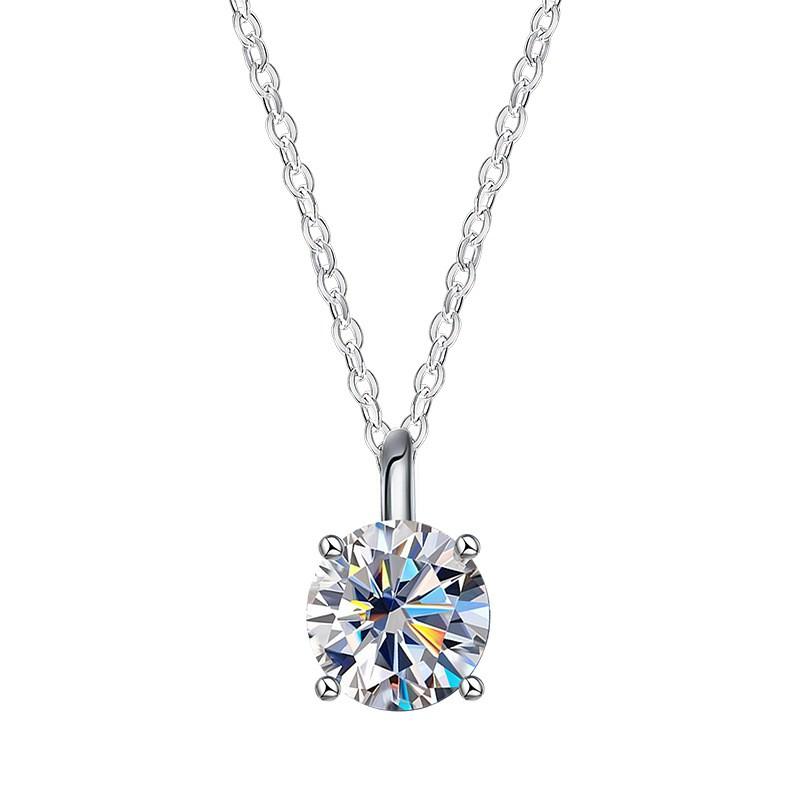 Love Cross Pendant Necklace Moissanite Clavicle Chain Women