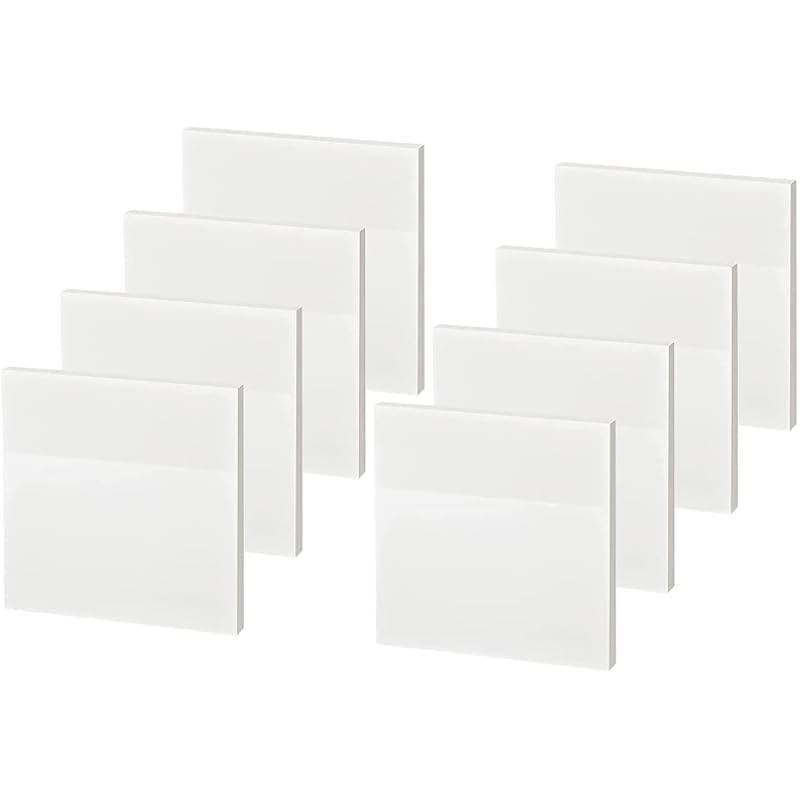 Glun Sticky Note Transparent Self-Sticky Note Pads, Clear Notes 75Mm*75Mm Transparent Self Adhesive Removable Perfect Fo
