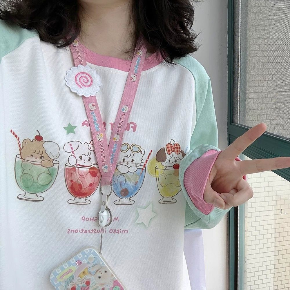 Y2k Harajuku Kawaii милая толстовка для женщин японская мода лоскутное толстовка с рисунком и принтом в консервативном стиле женская новинка